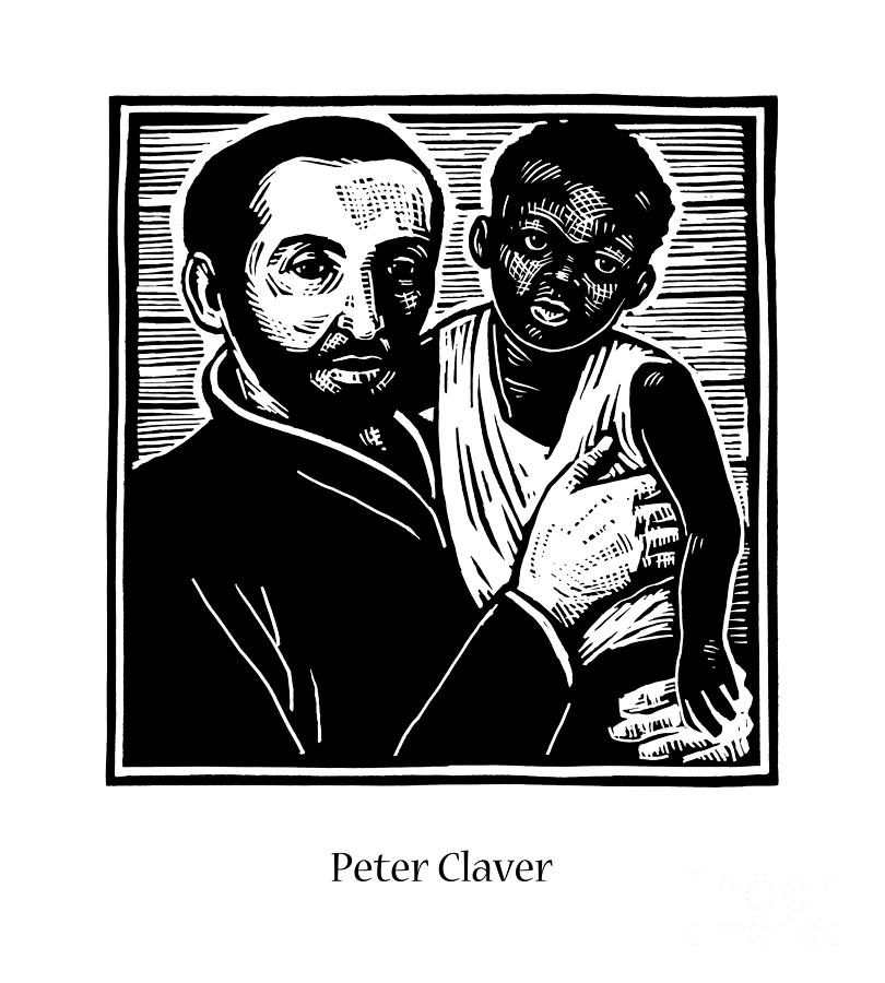 St. Peter Claver - JLPEC Painting by Julie Lonneman
