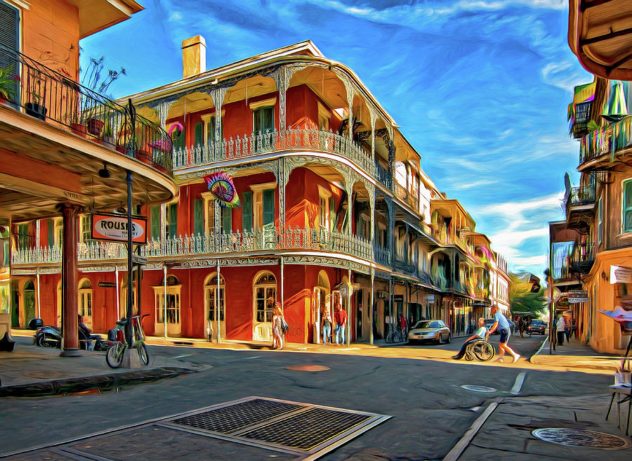 St Peter St New Orleans - Paint Photograph by Steve Harrington