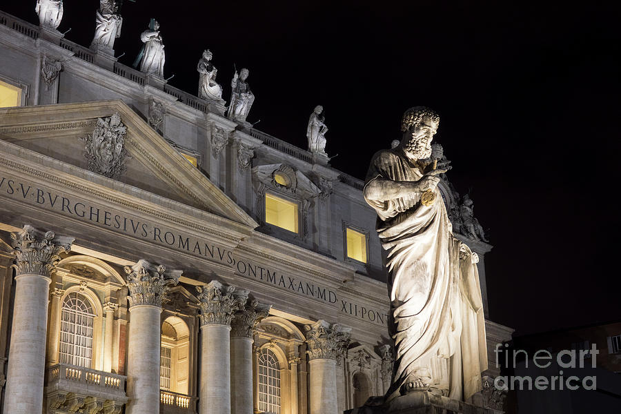 St. Peter Statue At Vatican Photograph
