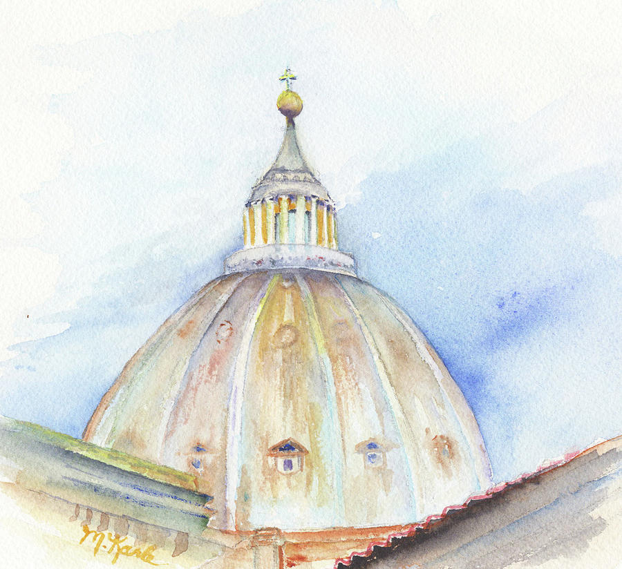 St. Peters Basilica Painting by Marsha Karle
