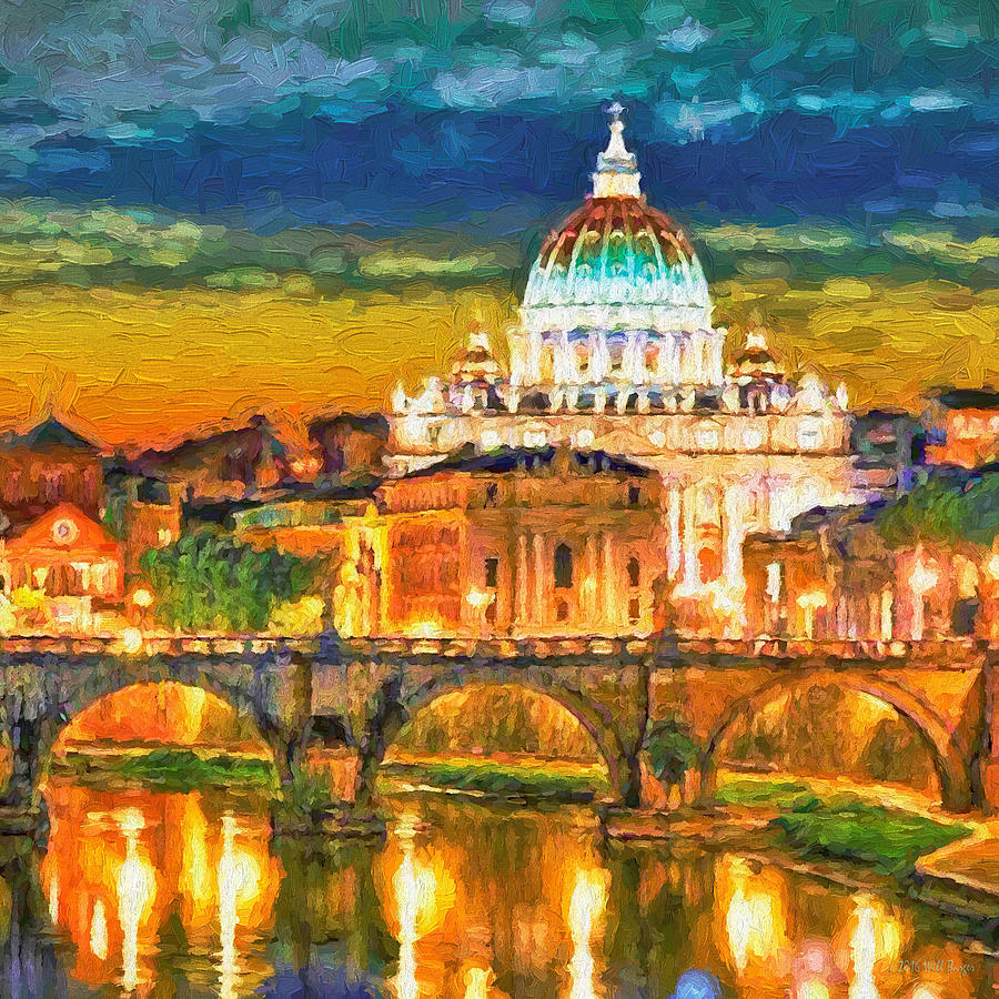 Bridge Painting - St. Peters Basilica Nbr 1 by Will Barger