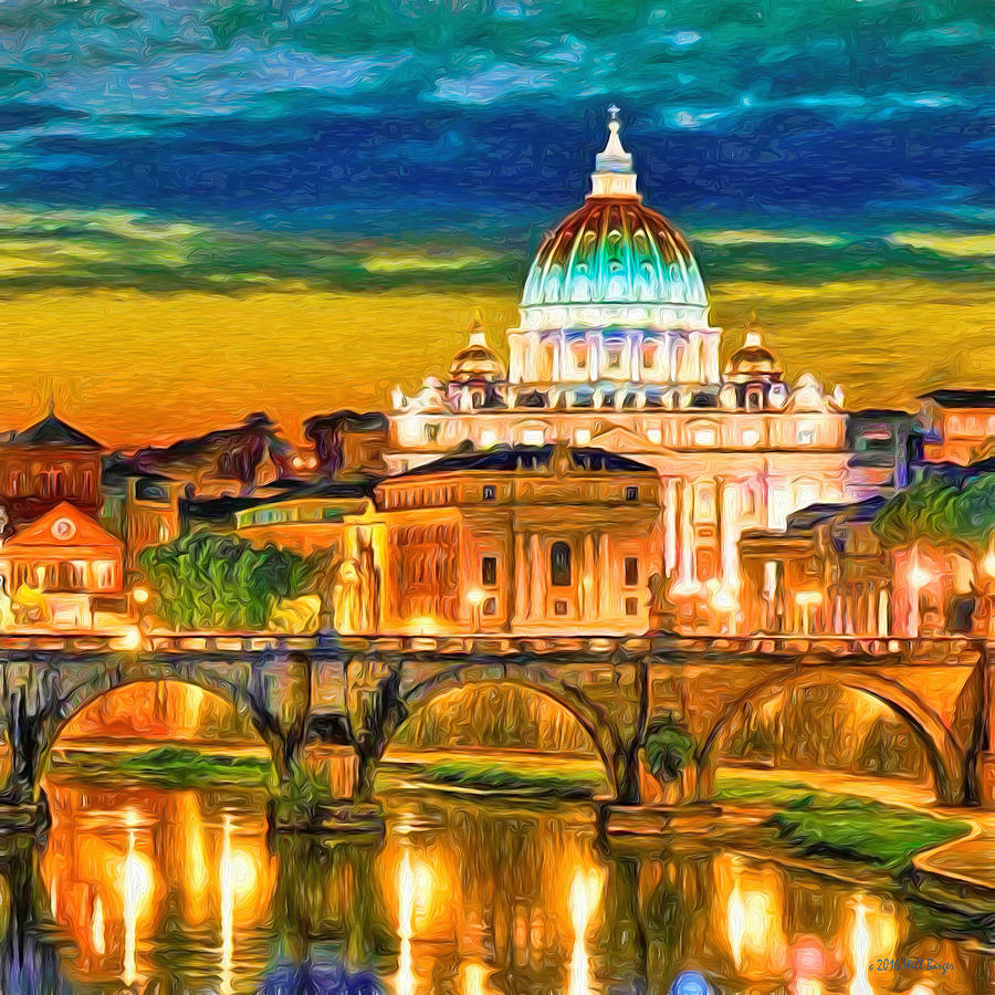 St. Peters Basilica Nbr 3 Painting by Will Barger