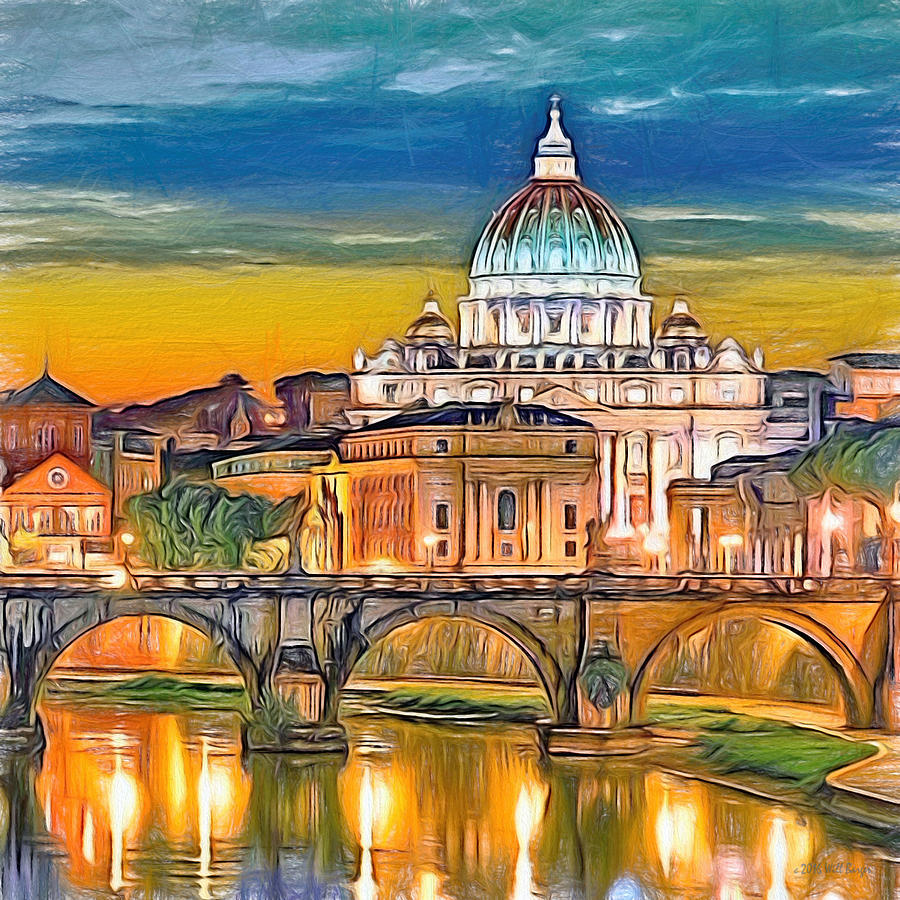 St. Peters Basilica Nbr 4 Digital Art by Will Barger