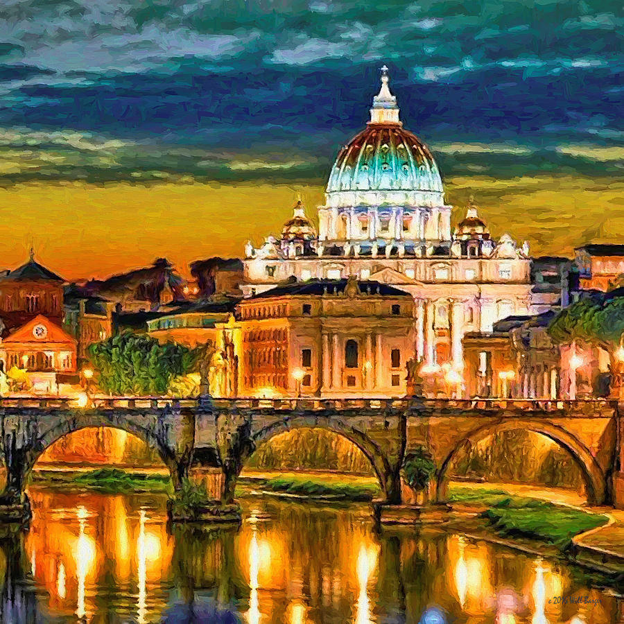 St. Peters Basilica Nbr 5 Painting by Will Barger
