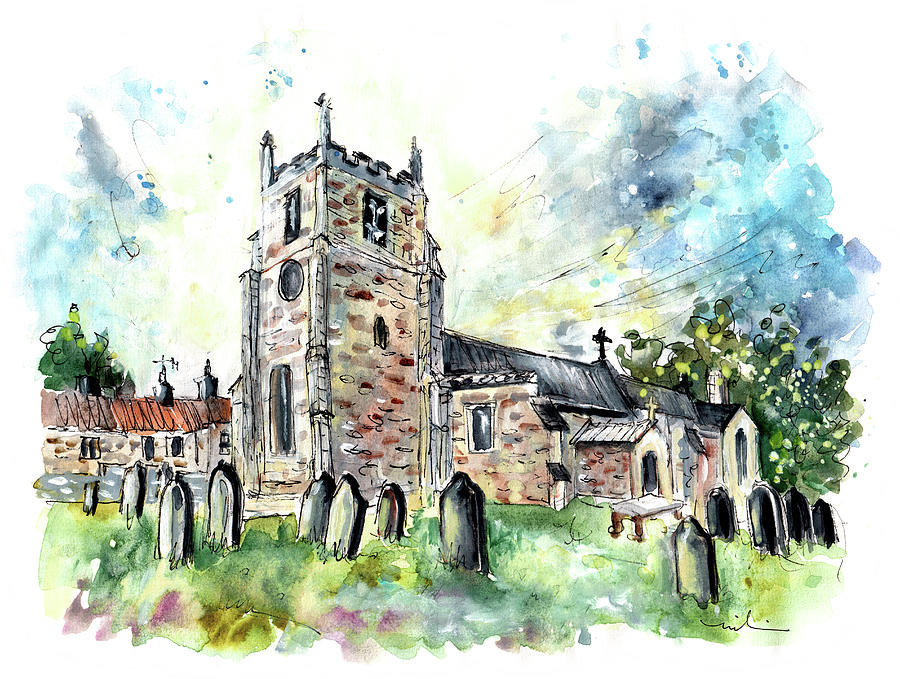 St Peters Church In Osmotherley Painting by Miki De Goodaboom