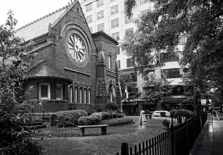 St. Peters Episcopal Church In Black and White Photograph by Greg and Chrystal Mimbs