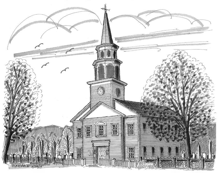 St Peters Presbyterian Church Drawing by Richard Wambach