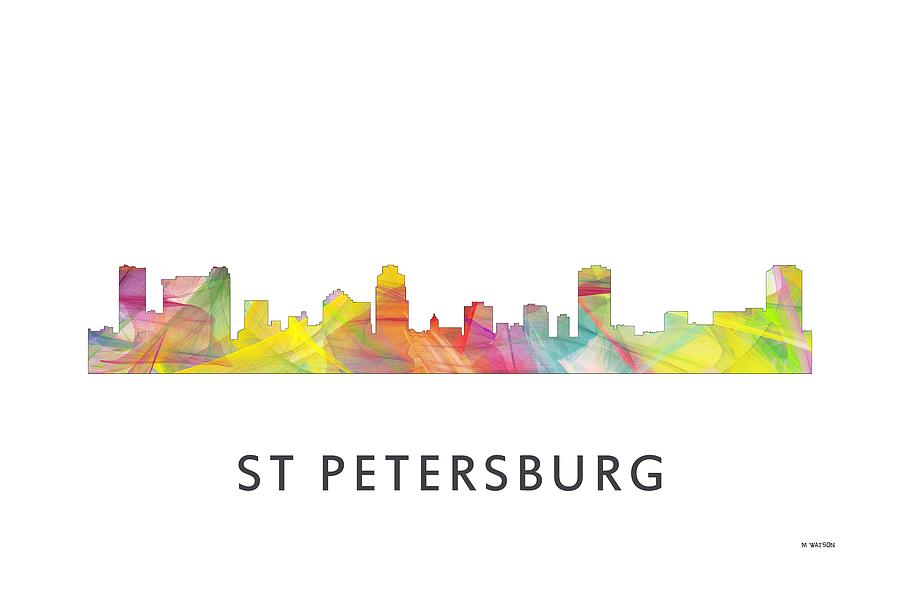 St Petersburg Florida Skyline Digital Art by Marlene Watson