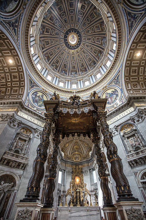 St Peterss Basilica Papal Alter Photograph by John McGraw