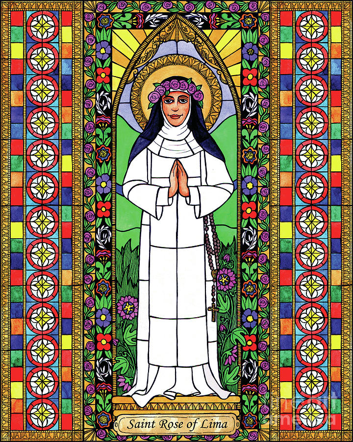 St. Rose of Lima Painting by Brenda Nippert