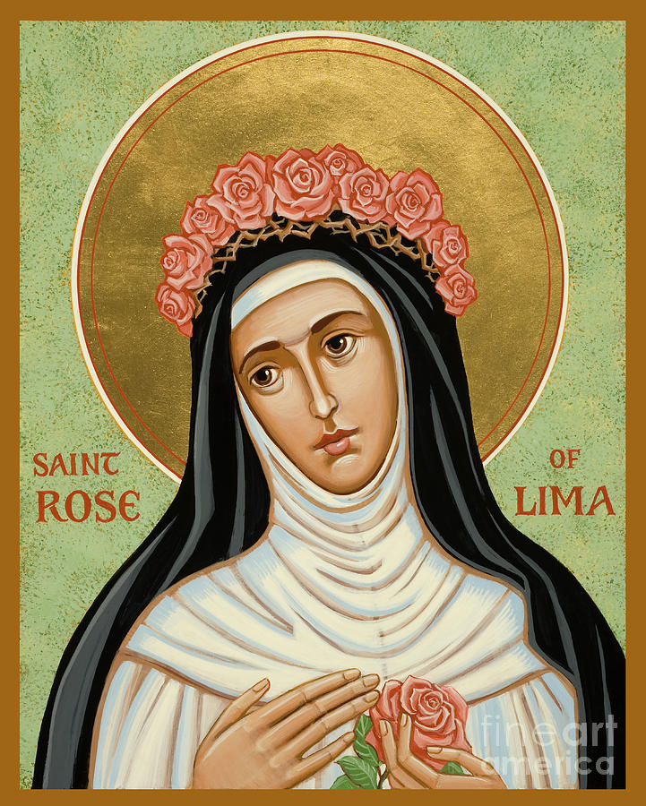 St. Rose of Lima - JCROA Painting by Joan Cole