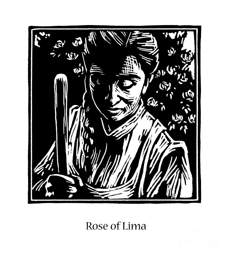 St. Rose of Lima - JLRLM Painting by Julie Lonneman