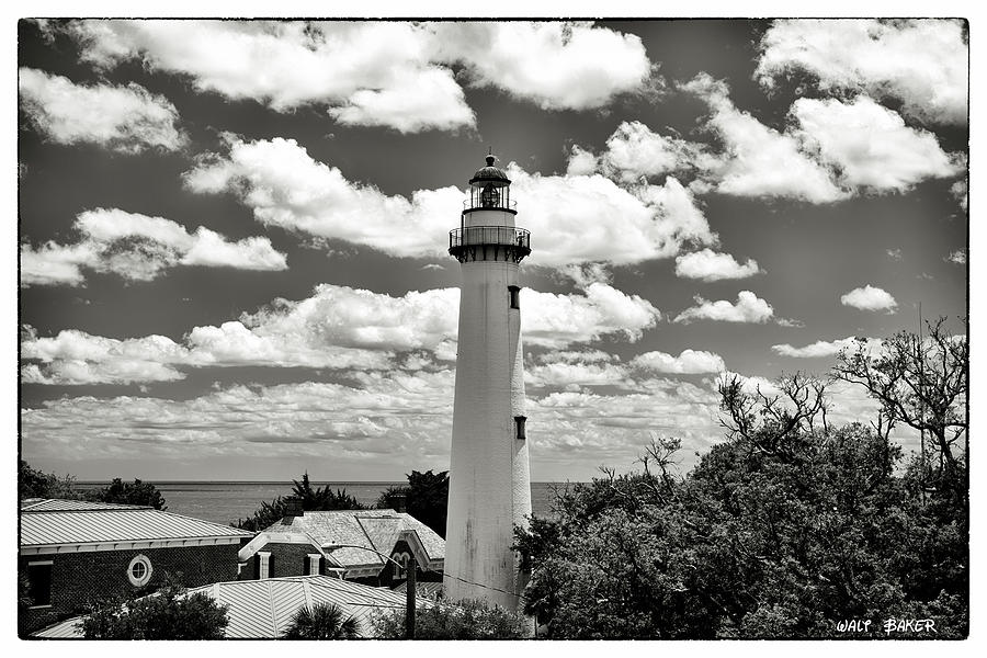 St. Simons Lighthouse Antique Style Photograph by Walt Baker