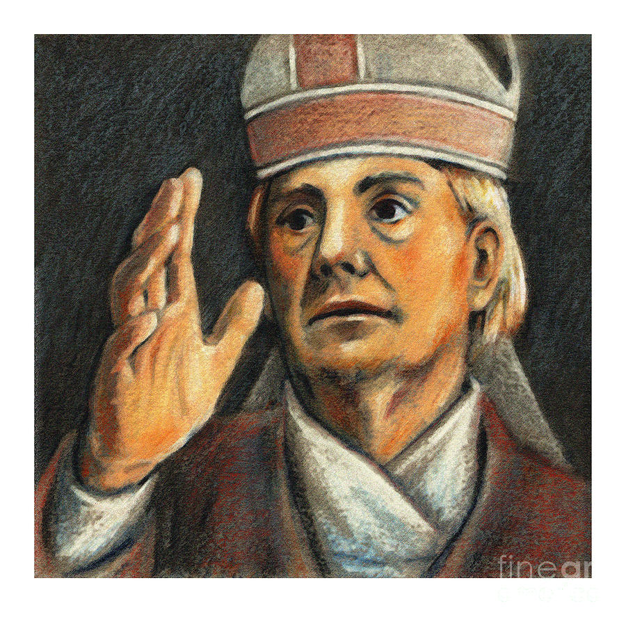 St. Stanislaus of Krakow - JLSTK Painting by Julie Lonneman