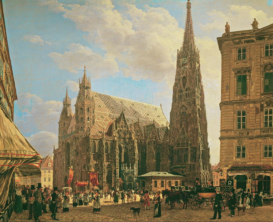 St. Stephans Cathedral Vienna Painting by Rudolf von Alt - Fine Art America