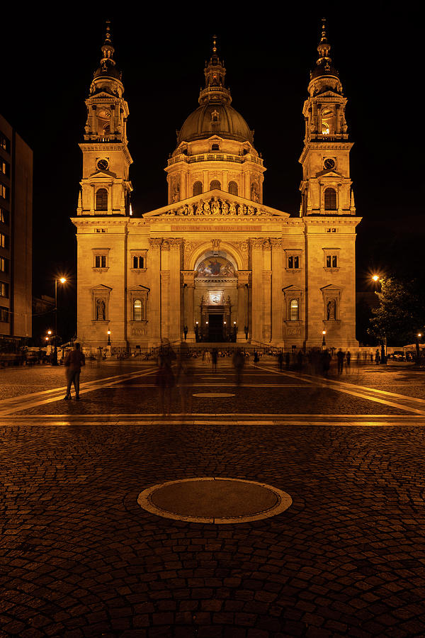 St. Stephen Basilica at Night in Budapest Photograph by Artur Bogacki