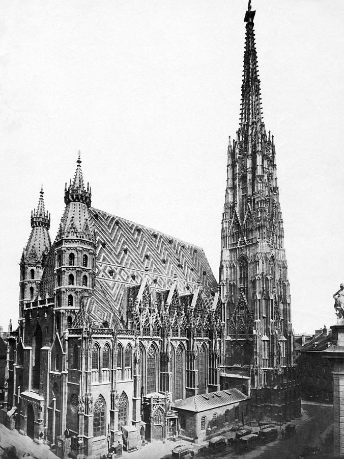 1890s Photograph - St. Stephens Cathedral by Underwood Archives 1890s Photograph - St. Stephens Cathedral by Underwood Archives
