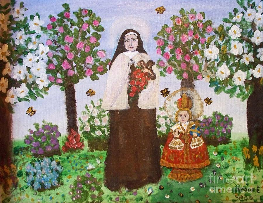 St. Therese and The Infant Jesus Painting by Seaux-N-Seau Soileau
