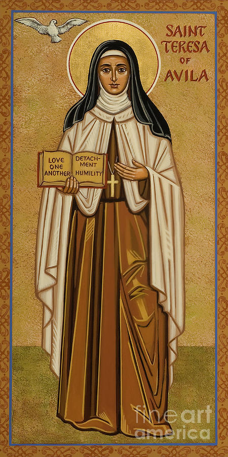 St. Teresa of Avila - JCTRA Painting by Joan Cole