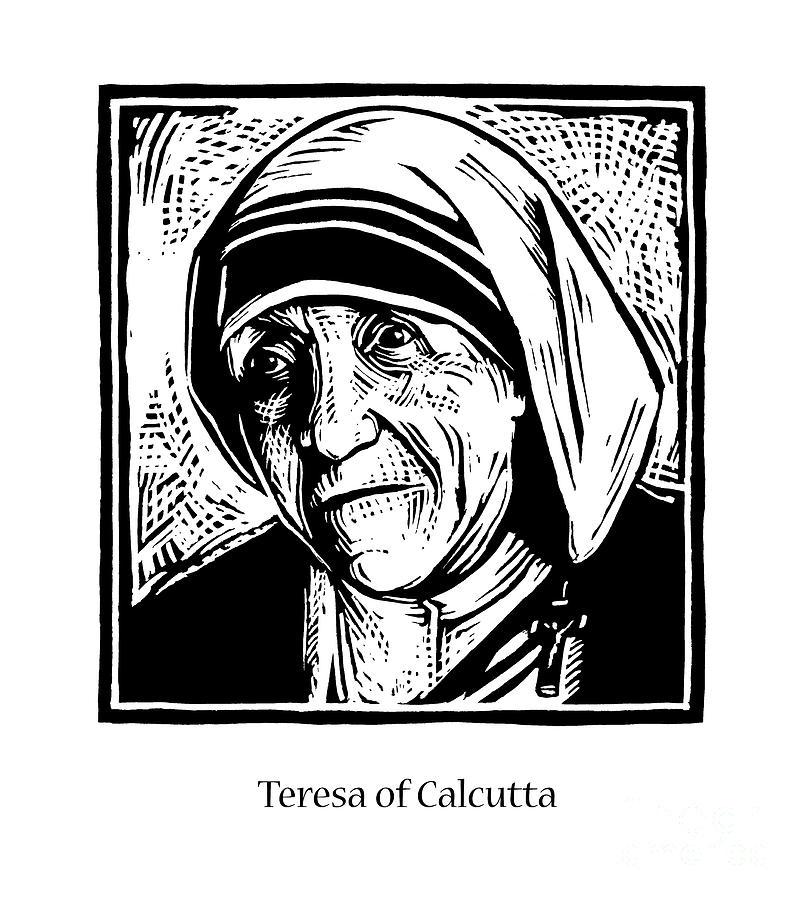 St. Teresa of Calcutta - JLMOT Painting by Julie Lonneman