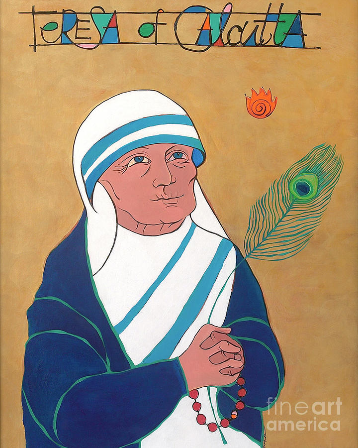 St. Teresa of Calcutta - MMCAL Painting by Br Mickey McGrath OSFS