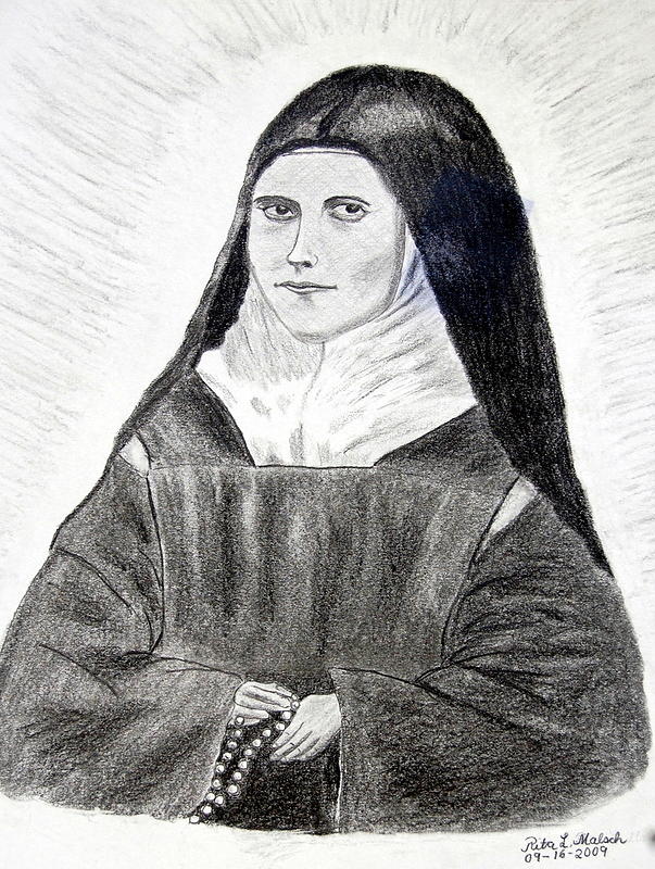 St. Therese of Lisieux Drawing by Rita Lulay Malsch - Pixels