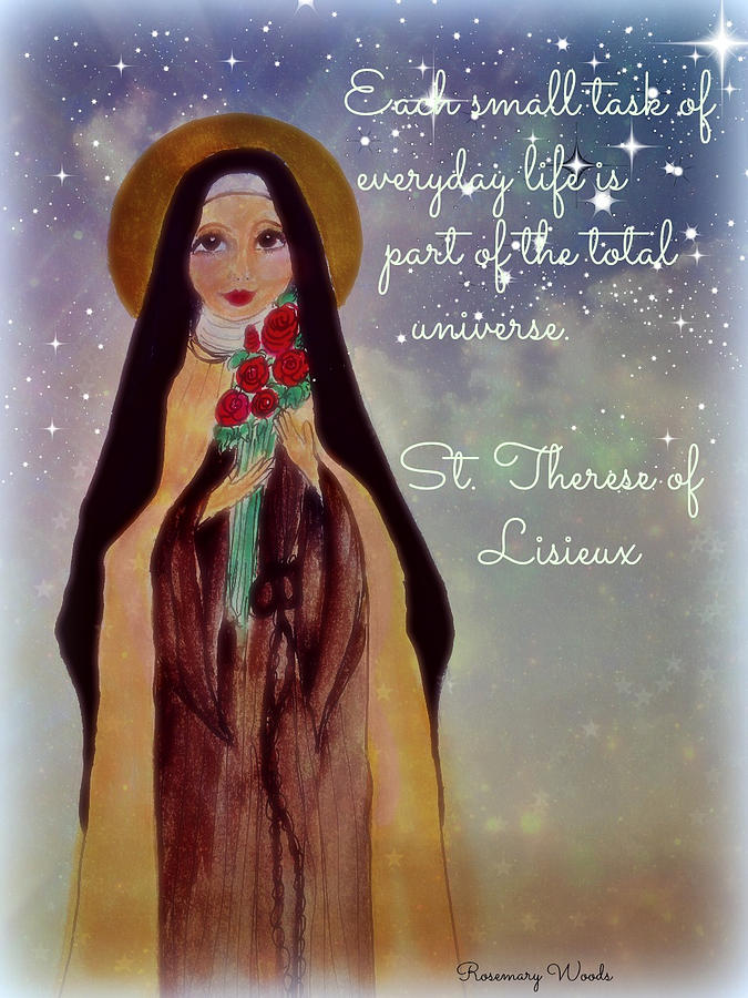 St. Therese of Lisieux Drawing by Rosemary Woods Fine Art America