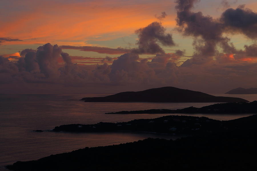 St Thomas sunset at the U.S. Virgin Islands Photograph by Jetson Nguyen