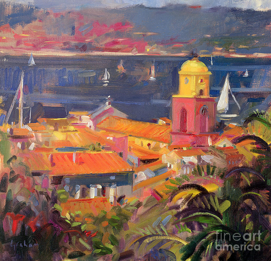 St Tropez Sailing Painting by Peter Graham
