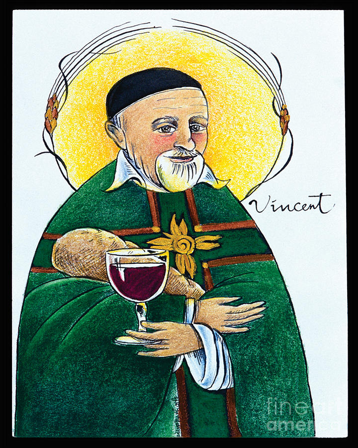 St. Vincent de Paul - MMVIP Painting by Br Mickey McGrath OSFS