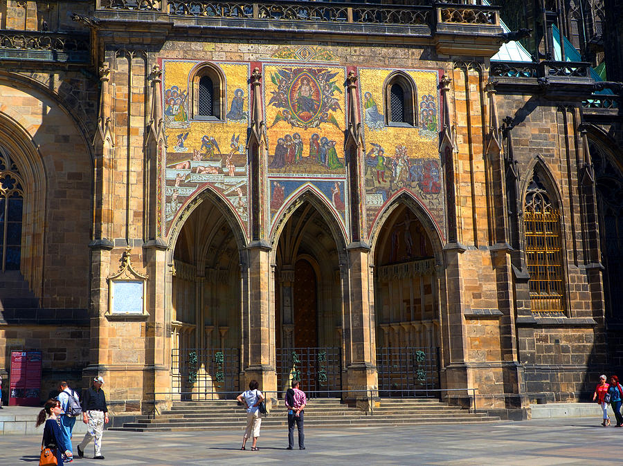 St Vitus Cathedral Entrance Photograph by C H Apperson