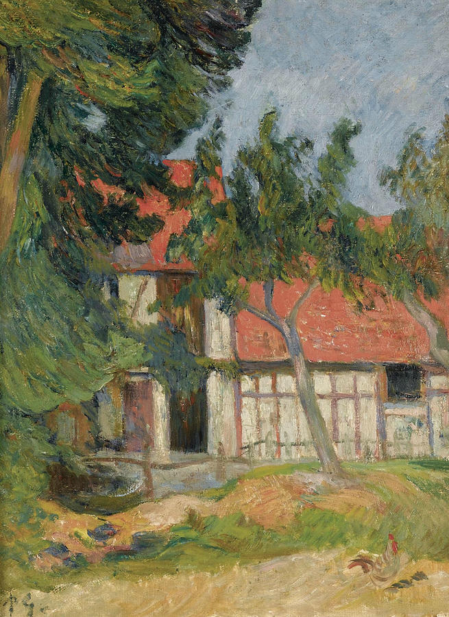 Stable near Dieppe I Painting by Paul Gauguin