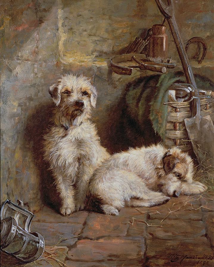 Dog Painting - Stablemates by John Fitz Marshall