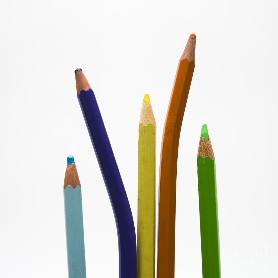 Crayon Photograph - Stack Of Colored Pencils by Bernard Jaubert