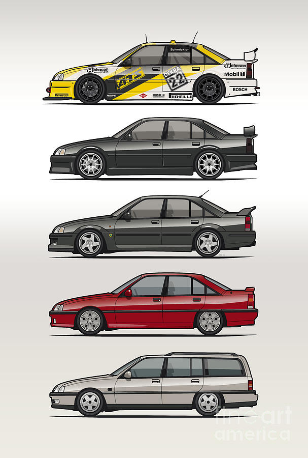 Auto Digital Art - Stack Of Opel Omegas Vauxhall Carlton A by Monkey Crisis On Mars Auto Digital Art - Stack Of Opel Omegas Vauxhall Carlton A by Monkey Crisis On Mars