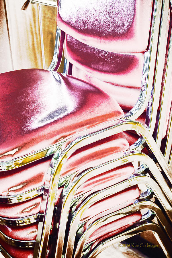 Stacked Chairs Abstract 2. Digital Art by Kae Cheatham