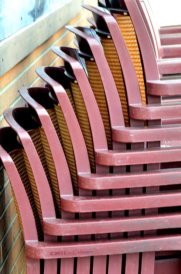 Stacked Chairs Abstract Orignal Photograph by Kae Cheatham