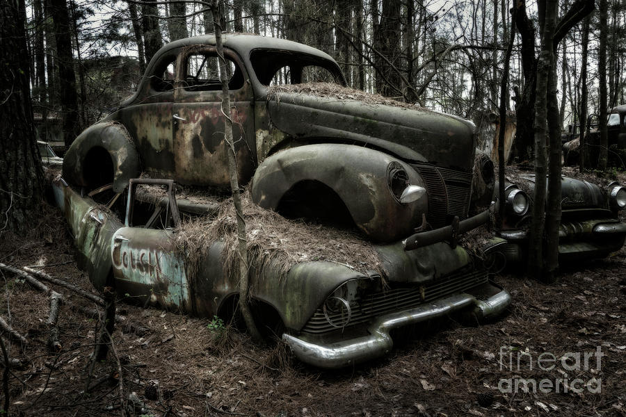 Old Cars Photograph - Stacked by Claudia Kuhn