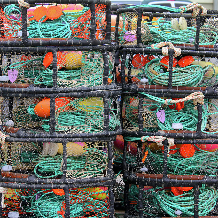 Stacked Crab Traps Photograph by Art Block Collections