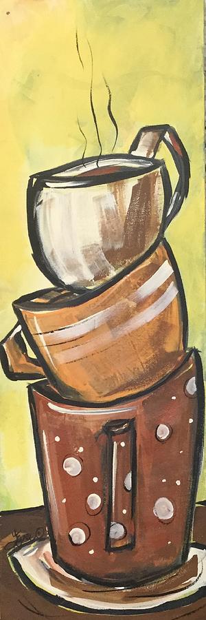 Stacked Decaf Painting by Terri Einer
