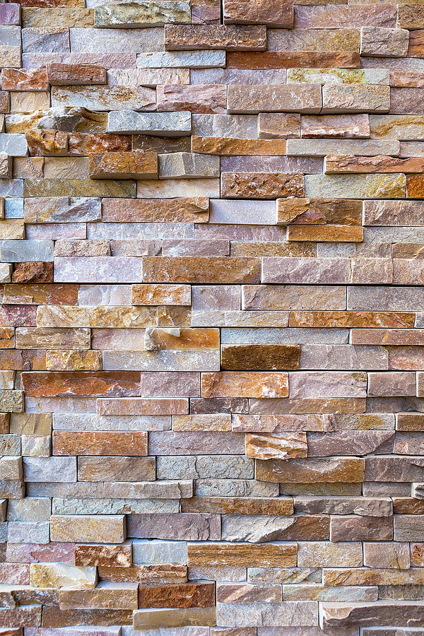 Stacked Stone Rock Wall Background Photograph by David Gn