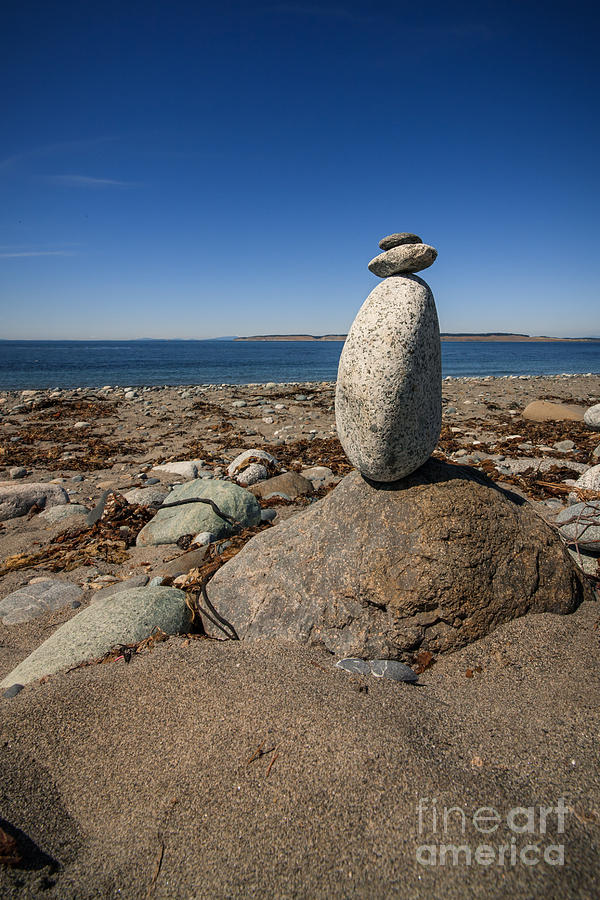 Stacked Stones - Port Townsend, WA Photograph by Lucid Mood