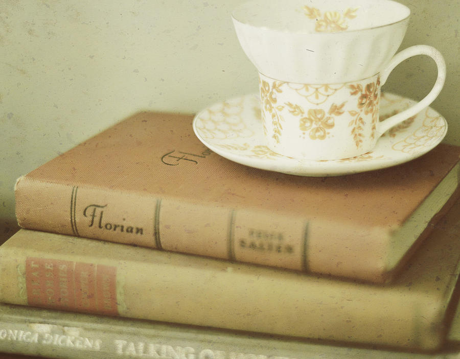 Book Photograph - Cozy Tea Stack   by JAMART Photography