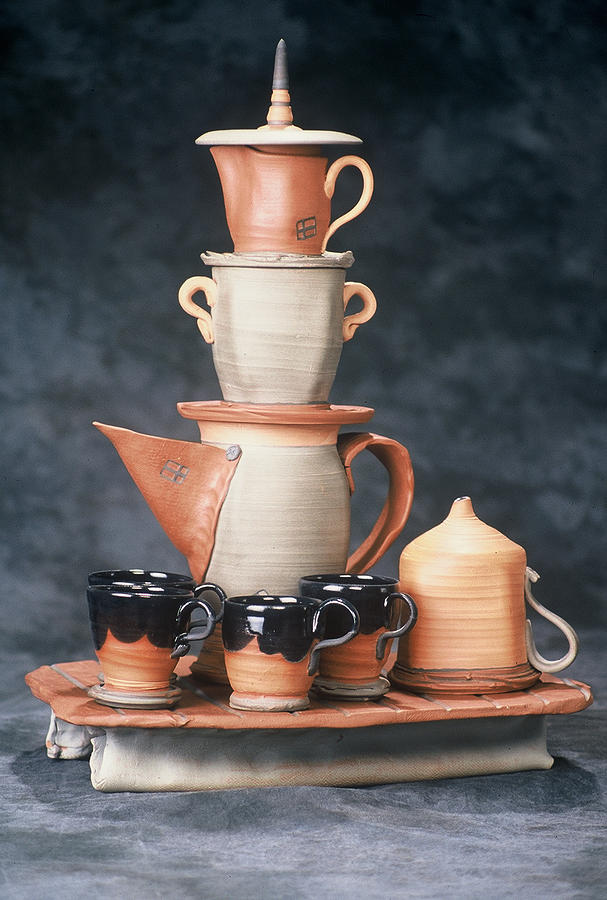 Stacking Coffee Service Ceramic Art by Kreg Owens Stacking Coffee Service Ceramic Art by Kreg Owens