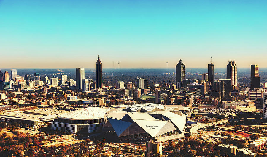 Stadiums Of Atlanta Photograph by Mountain Dreams
