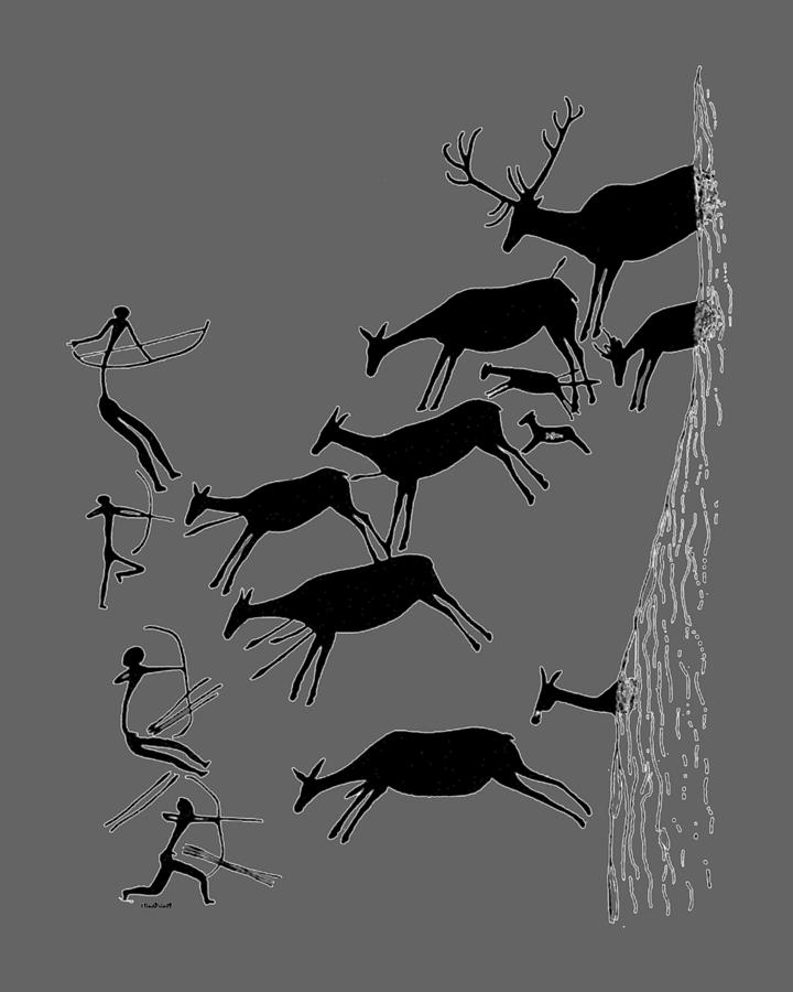 Stag Hunting in Valltoria Digital Art by Asok Mukhopadhyay