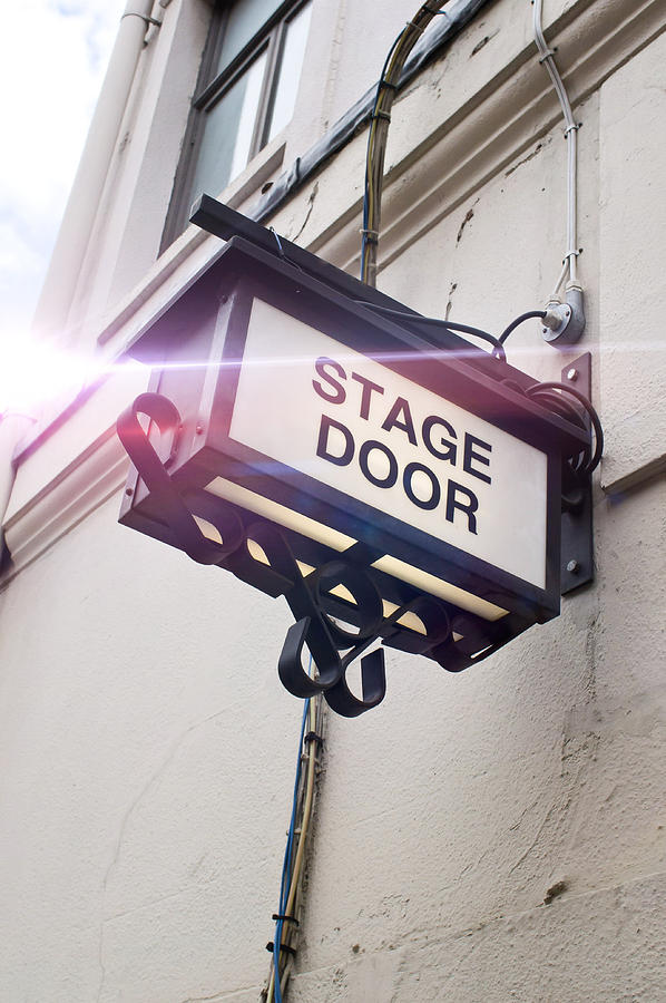 Architecture Photograph - Stage door sign by Tom Gowanlock