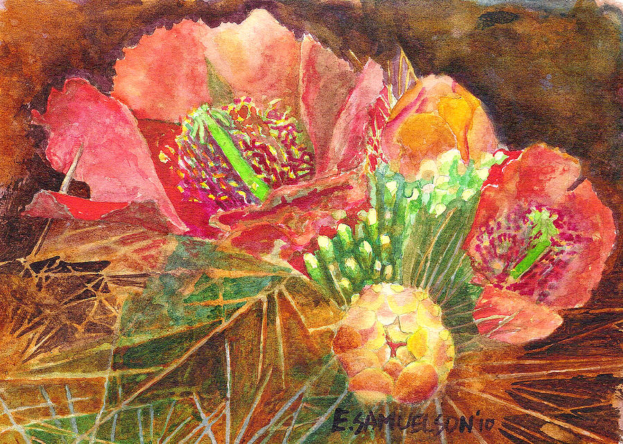 Staghorn in Bloom Painting by Eric Samuelson