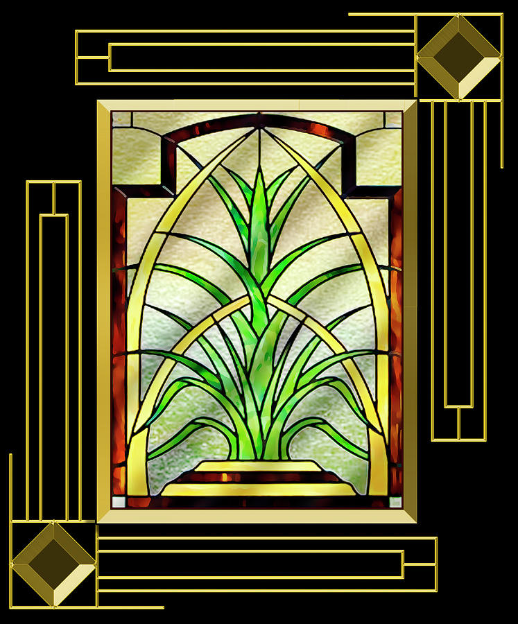 Stained Glass 1 - Frame 5 Digital Art by Chuck Staley