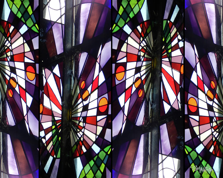 Stained Glass #4722 Abstract Design 1a Photograph by Barbara Tristan
